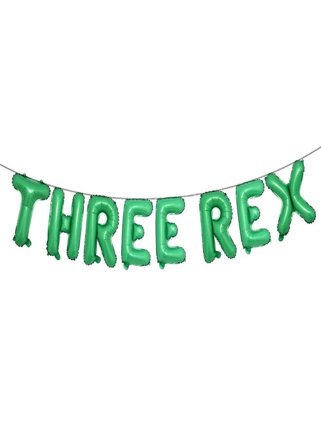 RUIANSI Multicolor 16 Inch Dinosaur Balloon - Birthday Party Decoration, Three Rex Green - Image 1